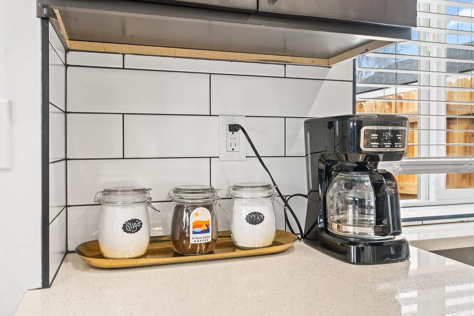 Coffee bar featuring local Stack Rock Coffee