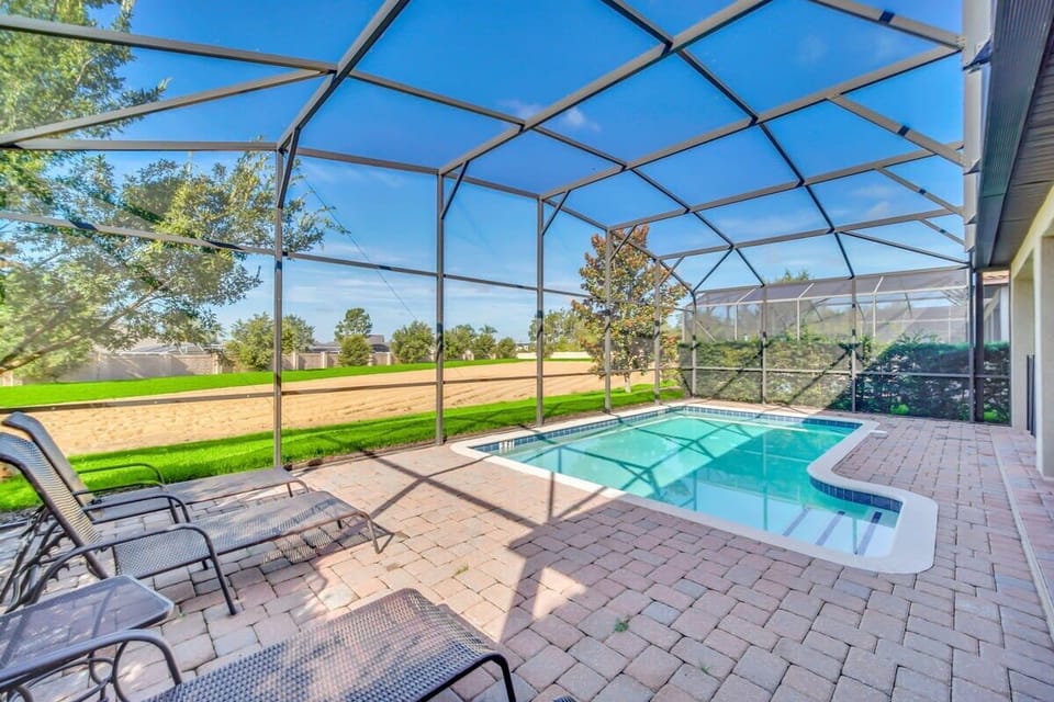 Make the most of sunny Florida days in your private pool, then kick back and relax in the inviting outdoor seating area—perfect for spending quality time together. Optional pool heat is available for an additional fee.