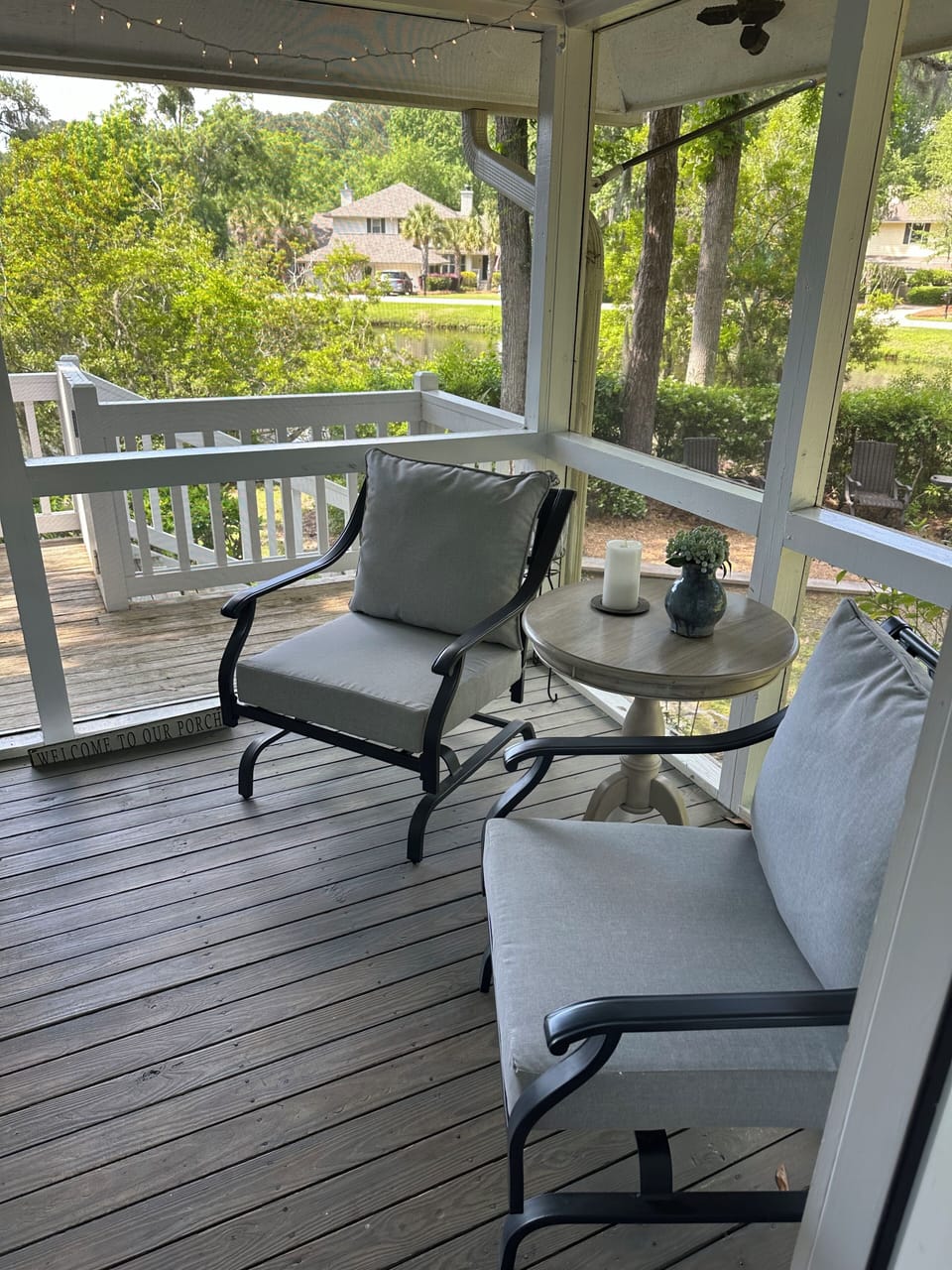 Screened in back porch