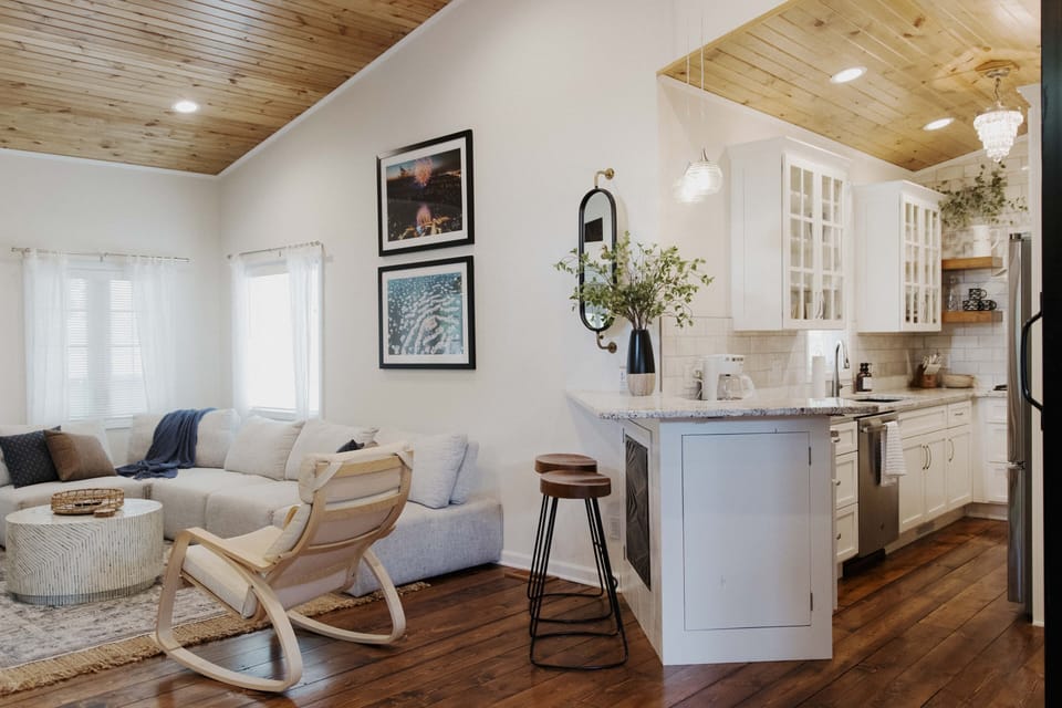 Living room off kitchen 