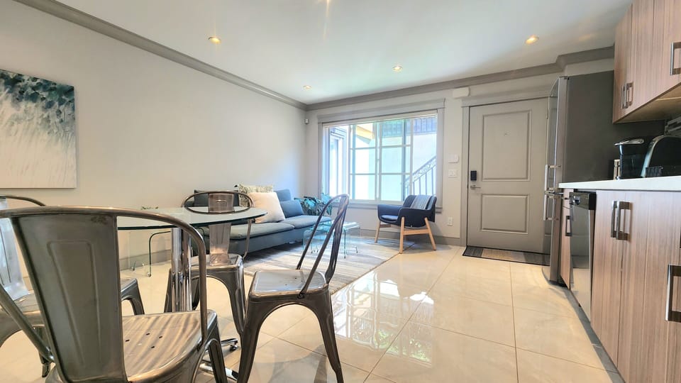 Open-concept living area, spacious and  comfortable for up to four guests