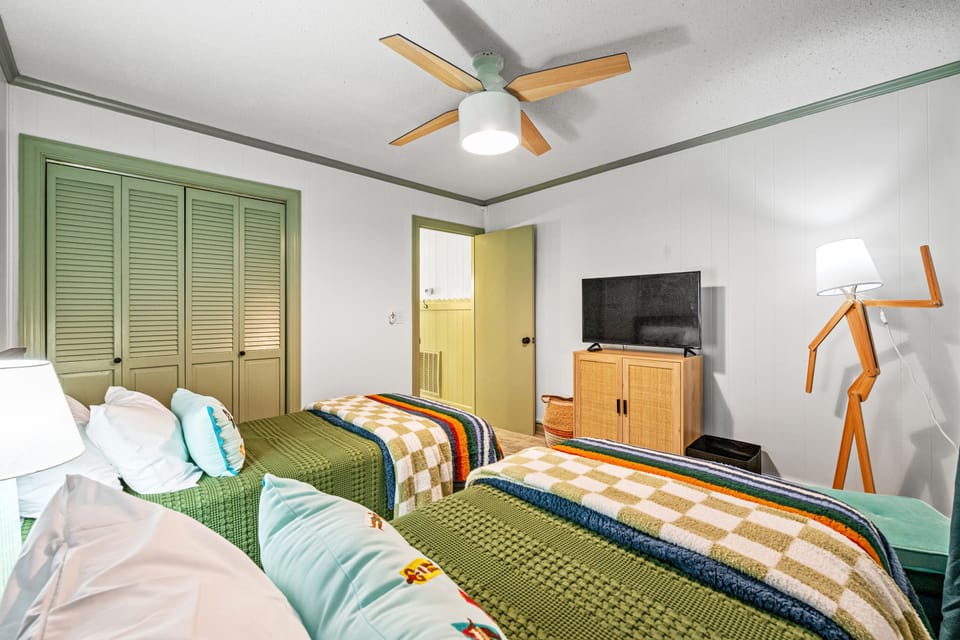 The kiddos will jump for joy to have a place of their own at the beach.