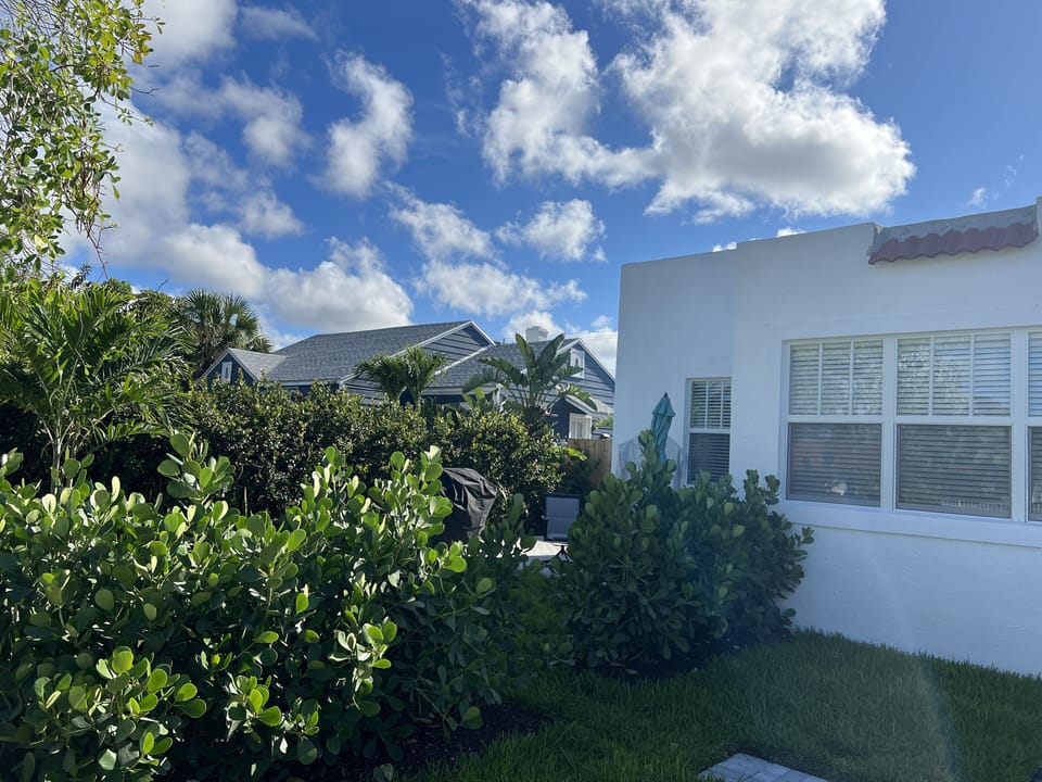 Private garden with dining and BBQ