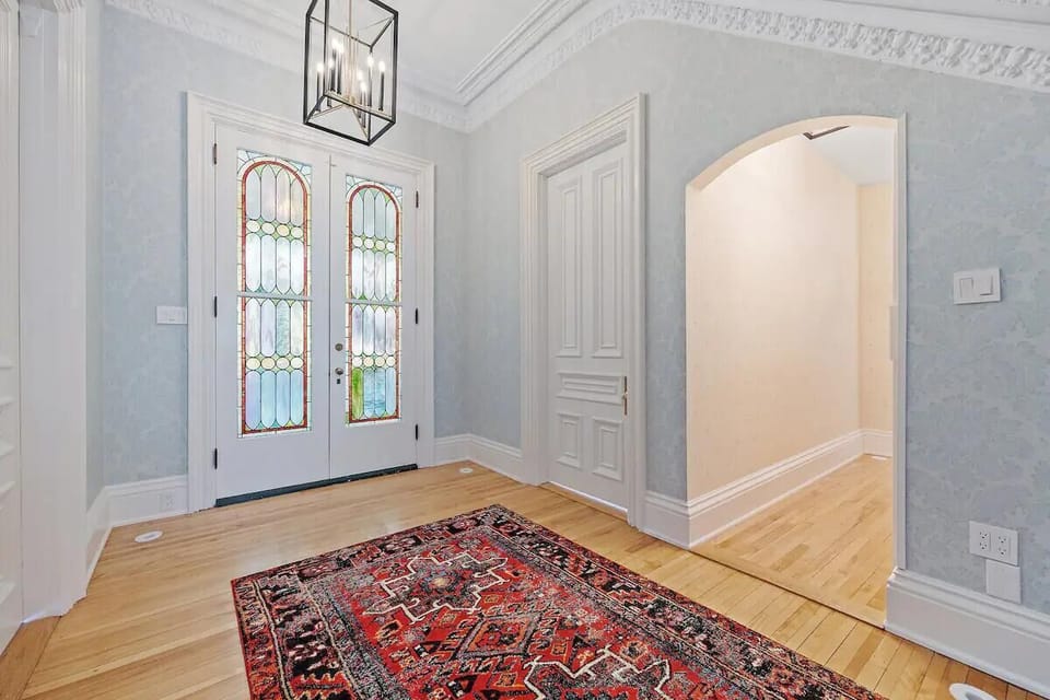 hallway to enclosed back porch