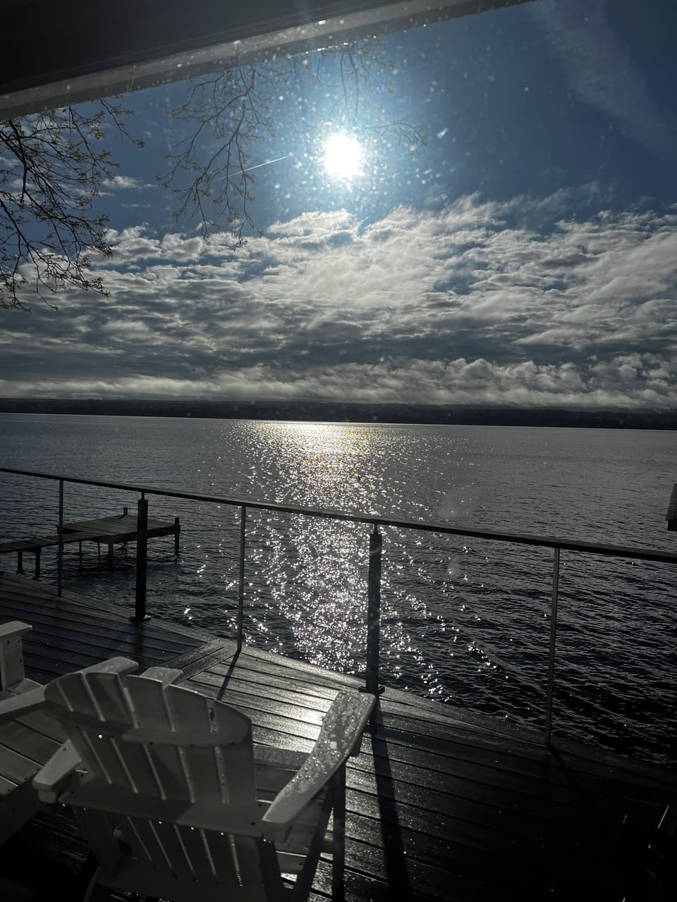 View of the lake on a cloudy night