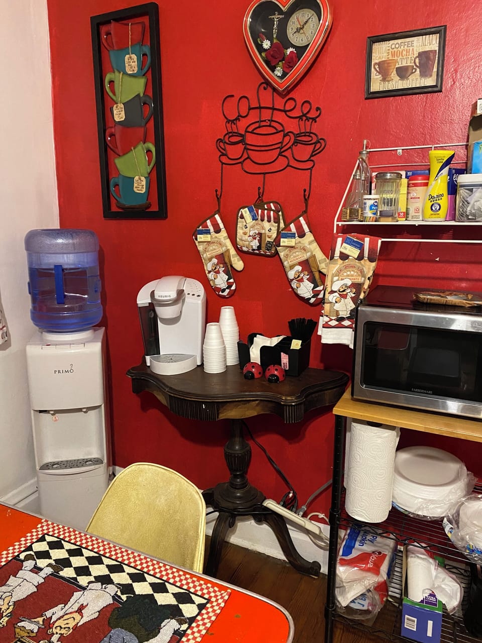 Kitchen with water dispenser