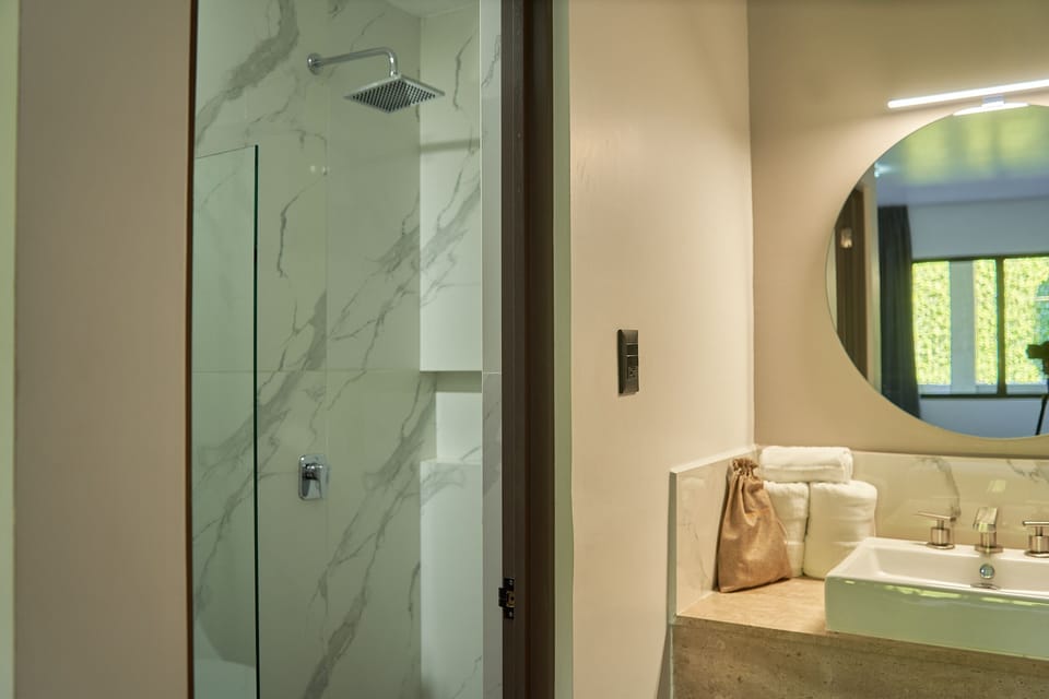 Standard Room | Bathroom | Hair dryer, towels, soap, shampoo