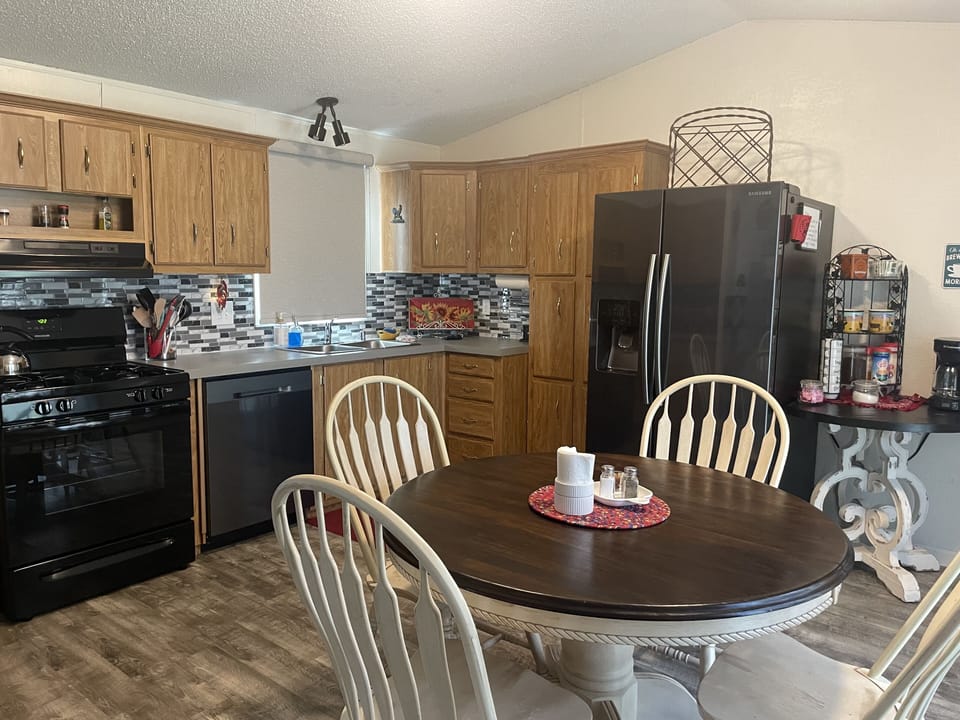Fully furnished kitchen with a coffee station!