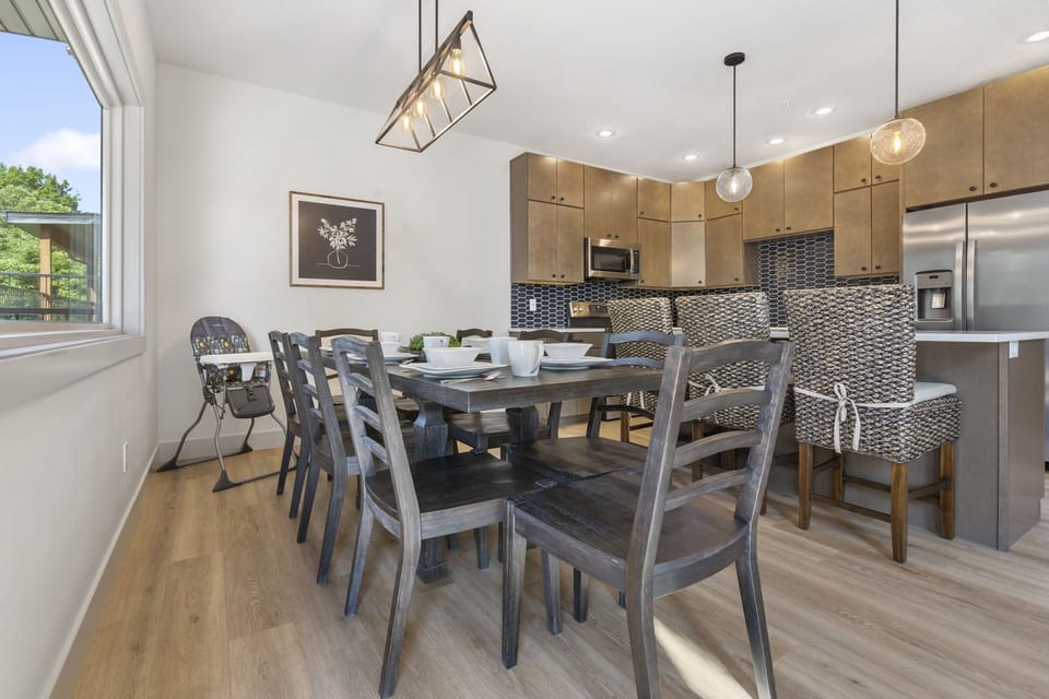 Plenty of seating at the dining table