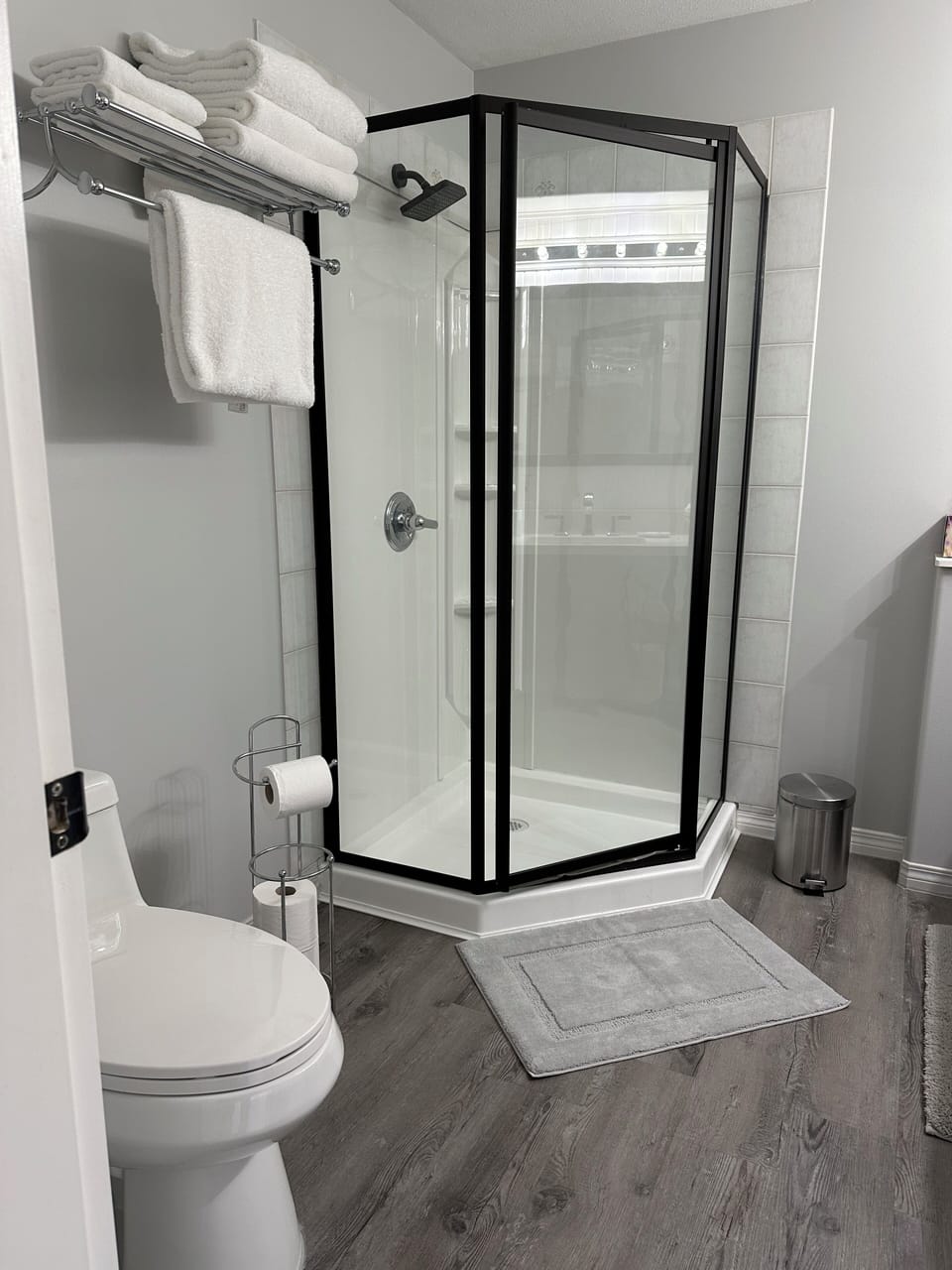 Brand new shower stall.