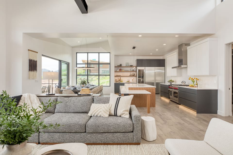 Open layout makes it easy to connect throughout common areas.