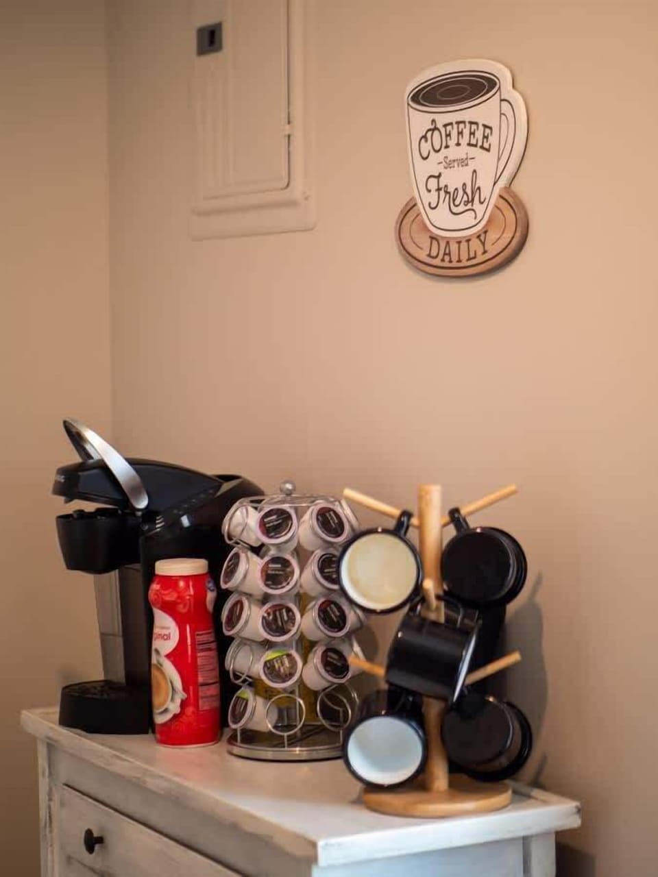 Coffee Maker and Mugs