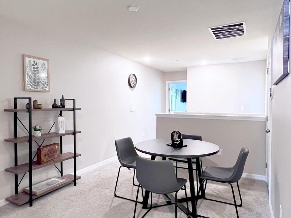 Separate loft area for gathering.