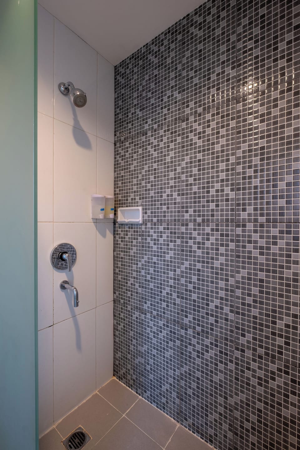 Shower, free toiletries, hair dryer, slippers
