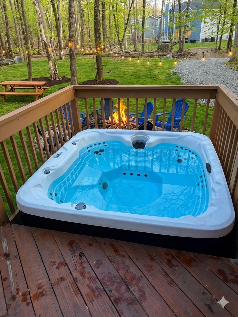 Outdoor spa tub