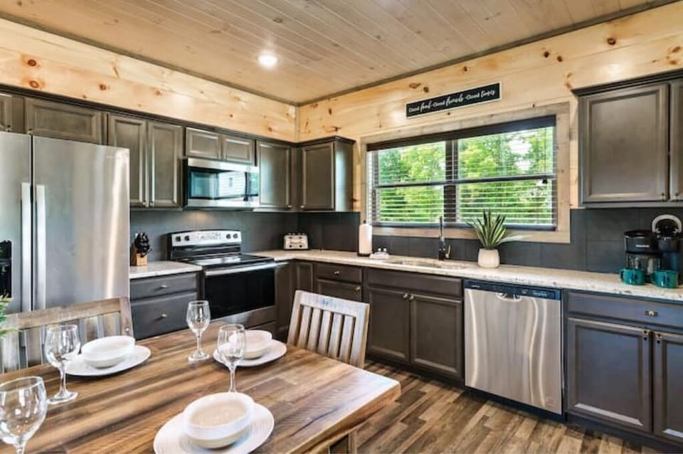 Our kitchen is full equipped to cook your next family meal.