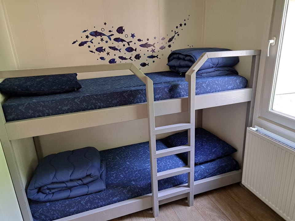 Bedroom with a bunk bed in Beach Resort Kamperland 2464 - EEZZ