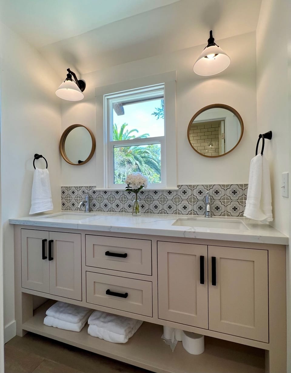 Bathroom 3 sink area is a walk thru between bedroom 2 and bedroom 3.