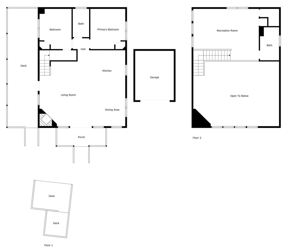 Cabin, 2 Bedrooms | Floor plan