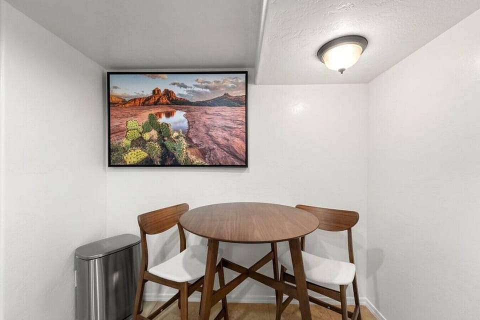 The dining table in the home