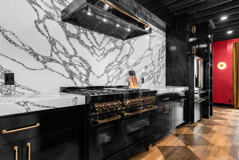 Fully stocked kitchen for making a quick meal or inviting a private chef to cook something special for your group.