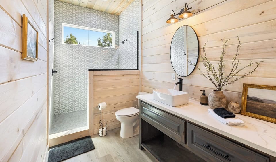 Yes - another amazing walk-in shower in this bedroom.