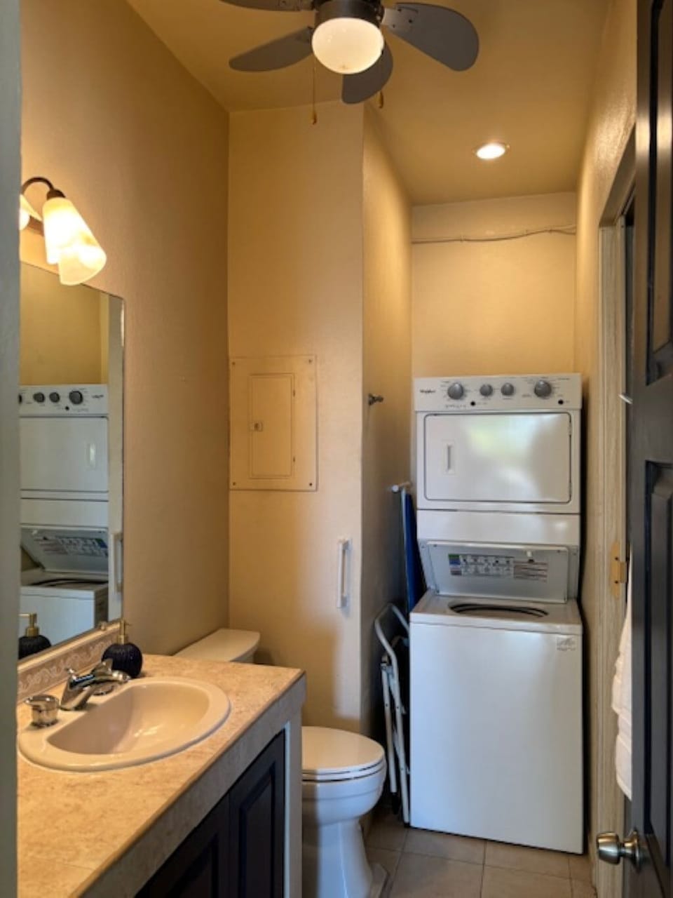 First floor bath with laundry