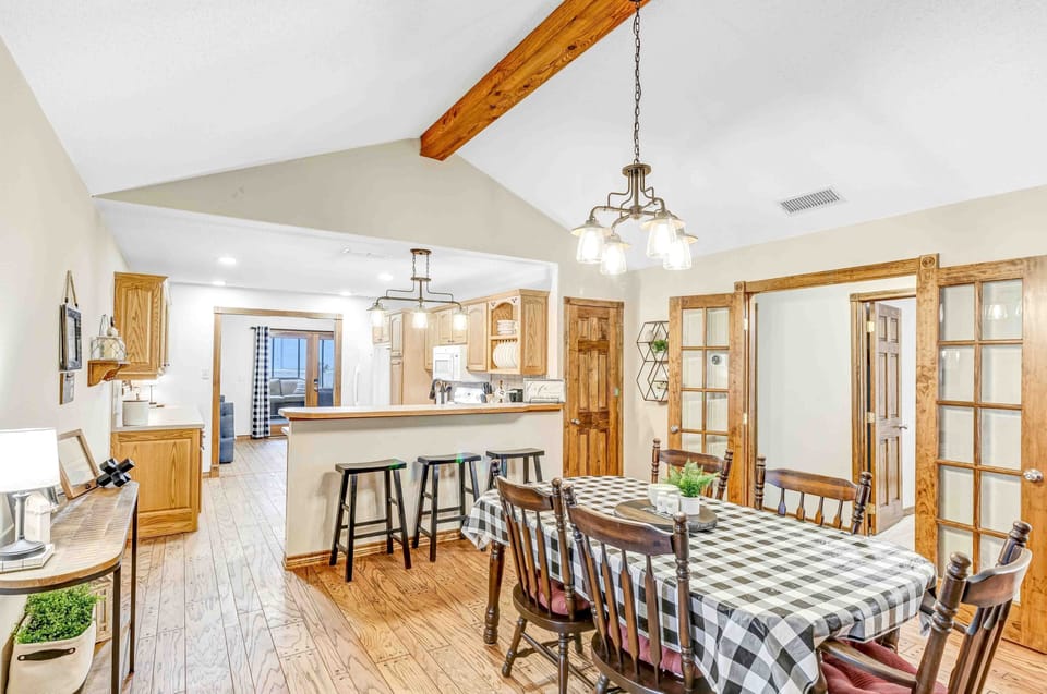 dining room and kitchen
