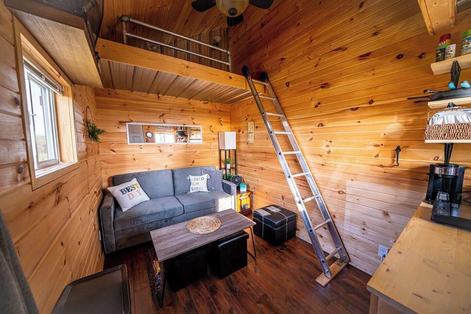 Mirrored bedrooms with separate entrances - each with a queen sofa bed and lofted twin bed