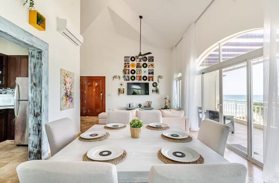 Living room dining room view