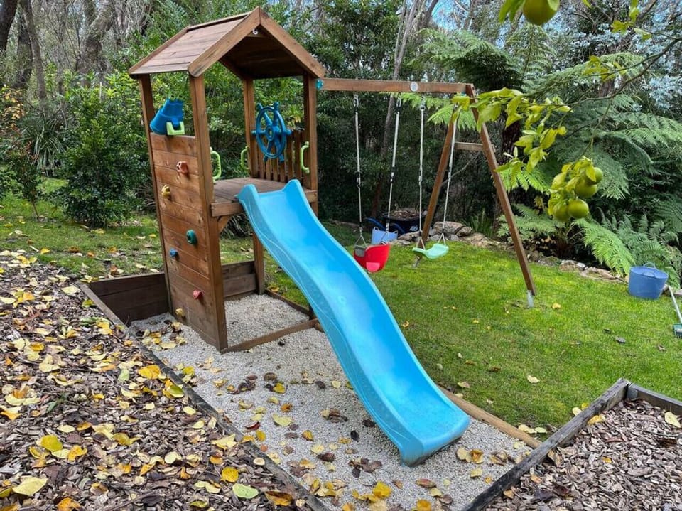 garden with kids area