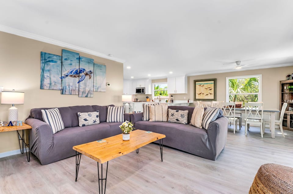 Living room with SMART television