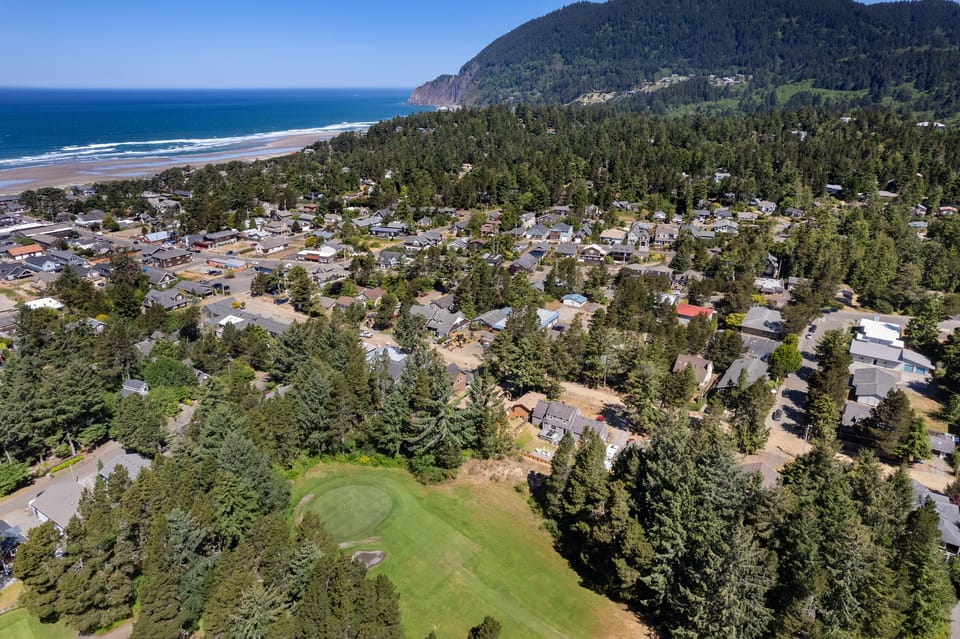 Aerial view of location only 4 blocks to the beach.