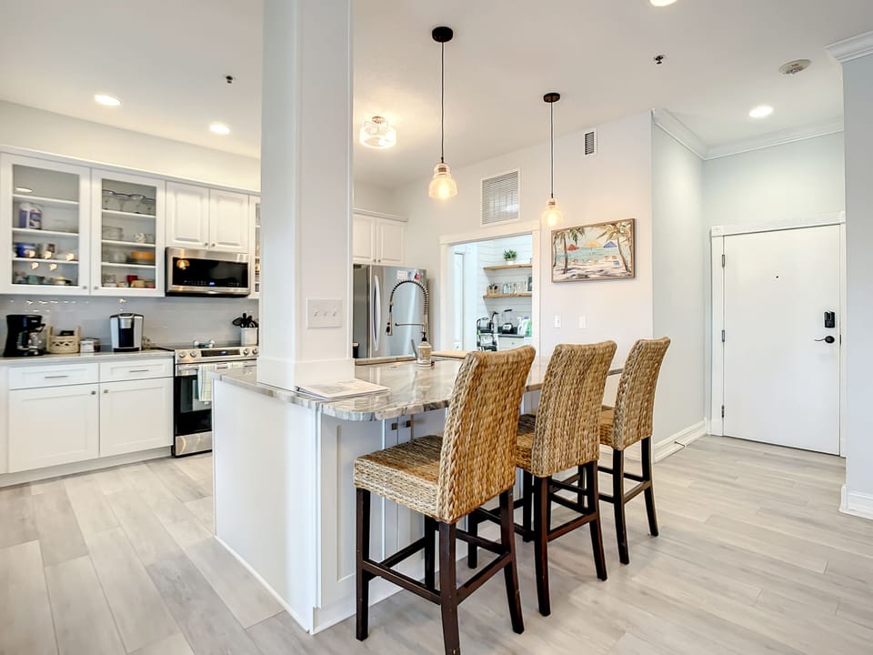 Kitchen island bar top seating for 3