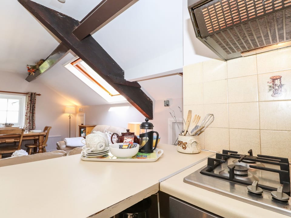 Fridge, dishwasher, electric kettle, toaster