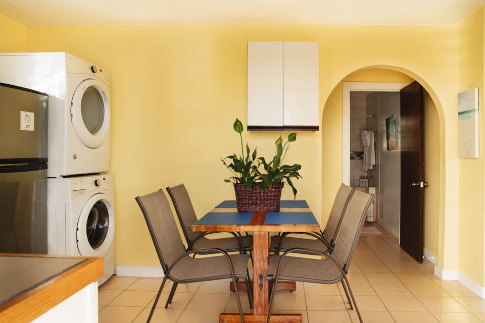 Washer and dryer in downstairs unit