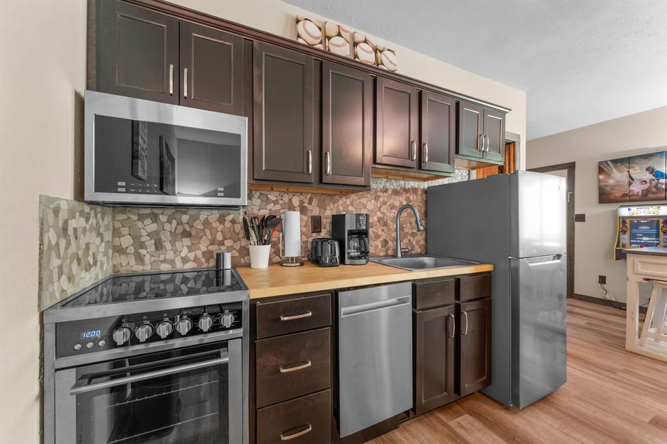Fully stocked kitchen
