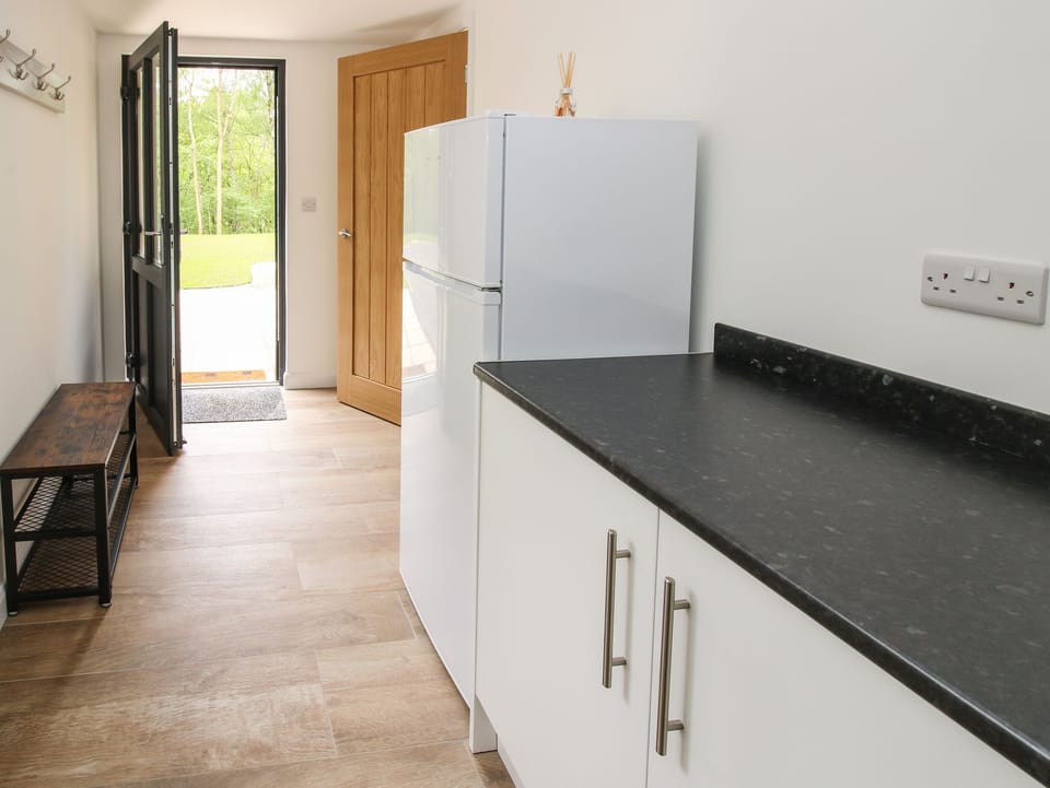 Fridge, dishwasher, electric kettle, toaster