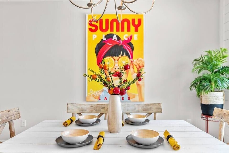 Enjoy the natural light into the dining space and your fun in the sun!