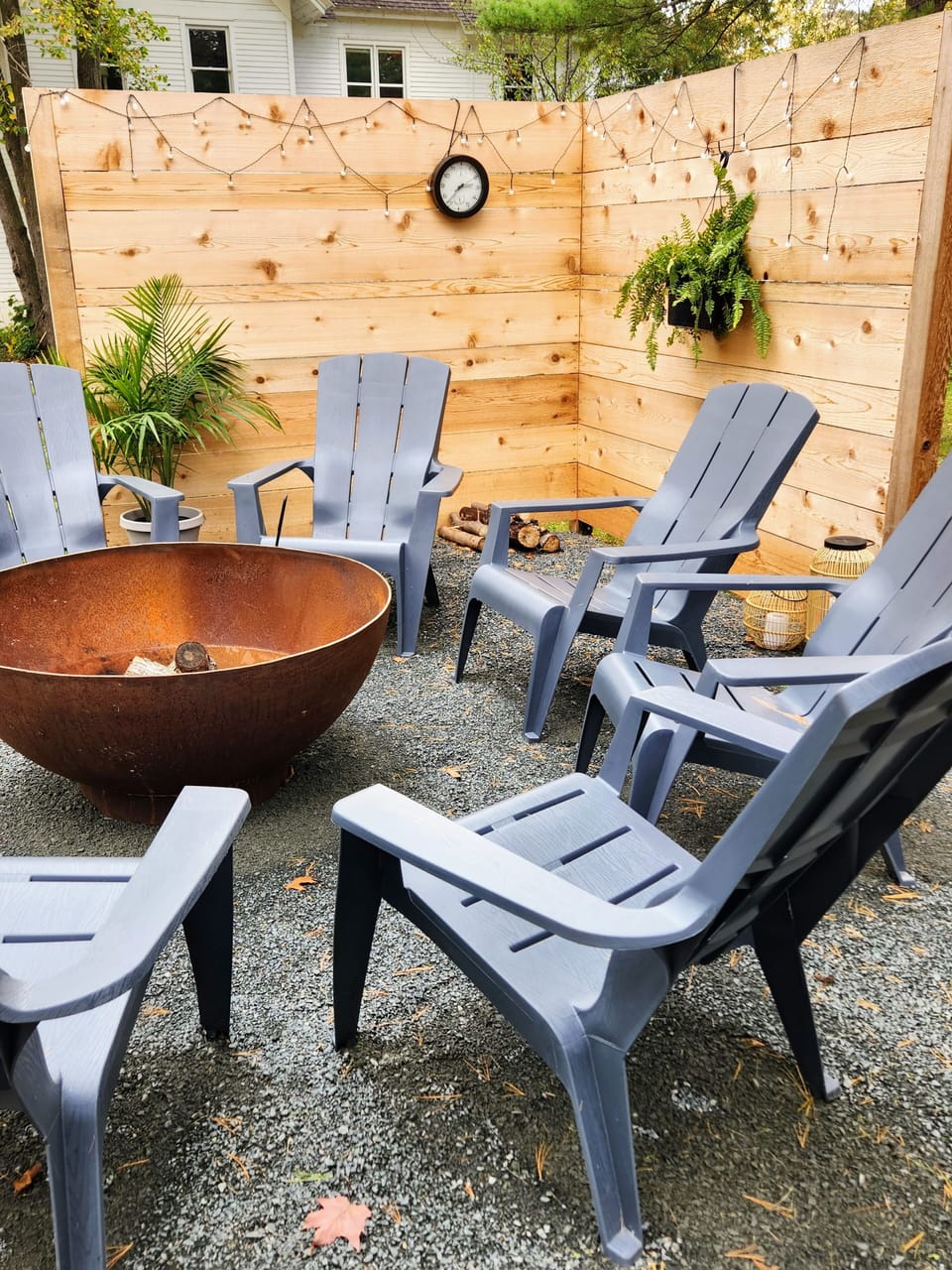 Newly added firepit area