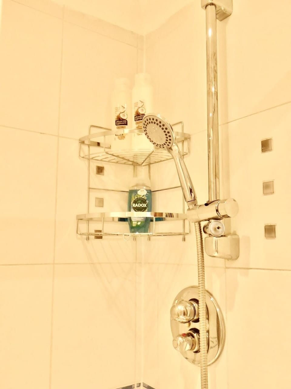 A sleek and modern shower