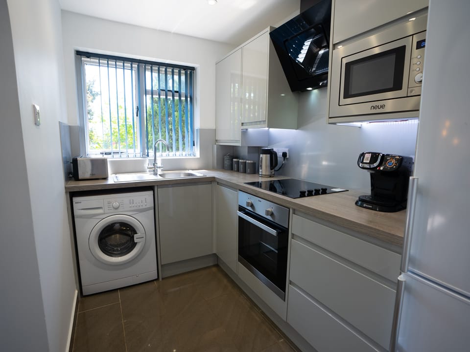 Our kitchen is  fully equipped with modern appliances