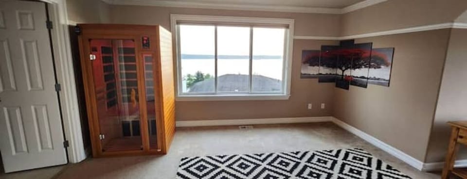 Breathtaking water views from master bedroom.