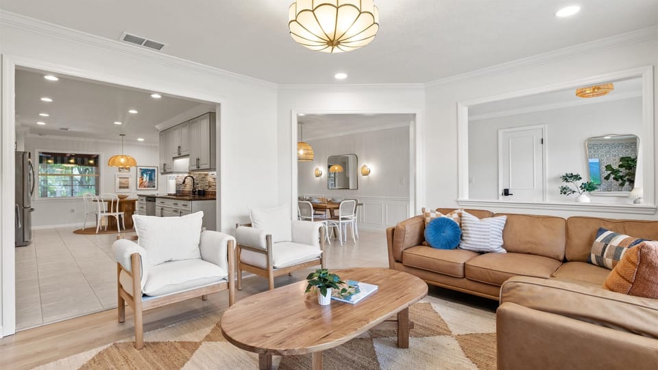 This living room is the perfect retreat after a long day exploring the city.