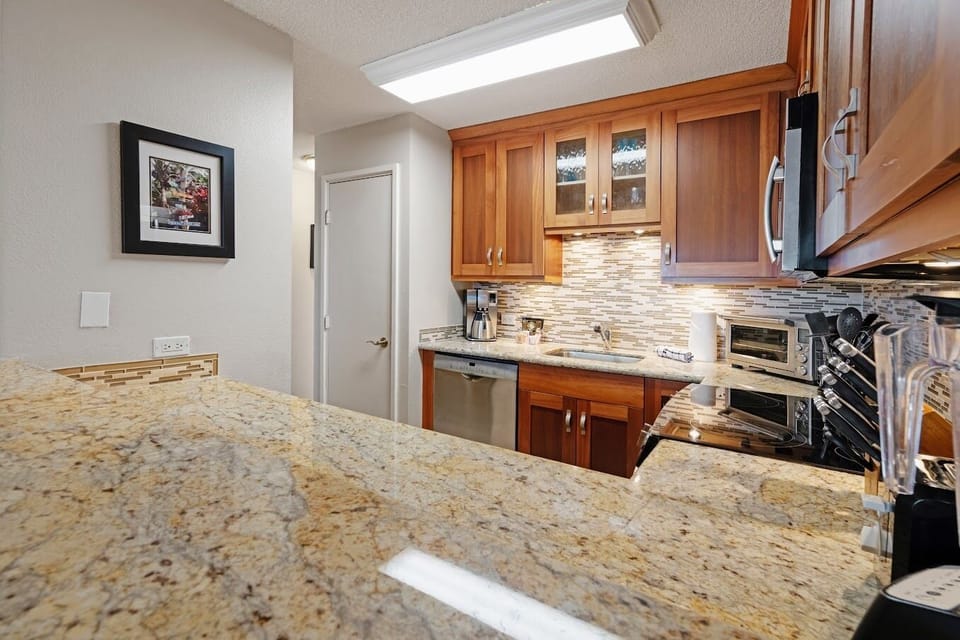 Spacious kitchen.