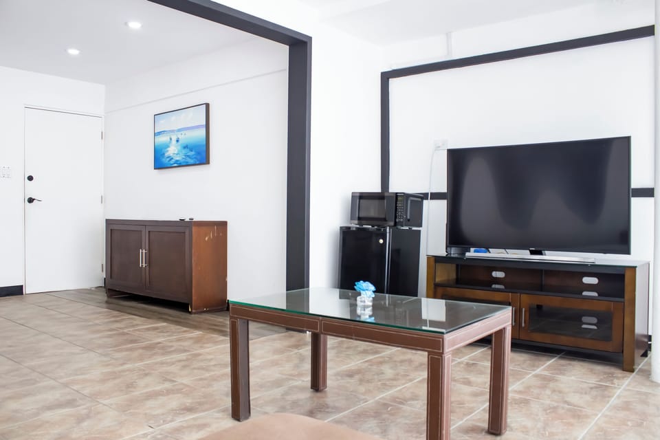 Apartment | Living area | 55-inch LED TV with digital channels, TV, Netflix