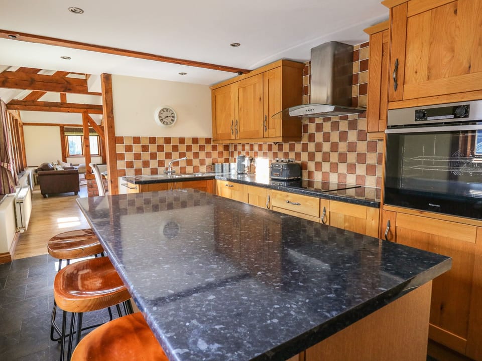 Fridge, dishwasher, electric kettle, toaster
