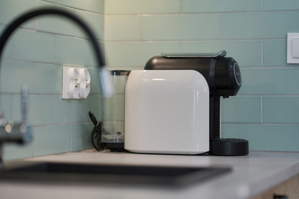 Coffee maker in the kitchenette.