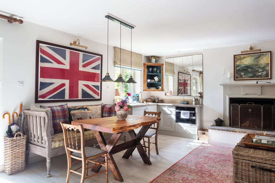 Dining table and kitchen 