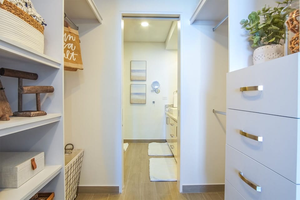 Walk in master closet